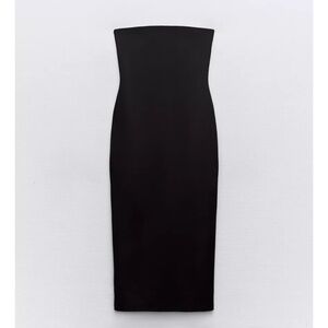 Zara strapless midi dress